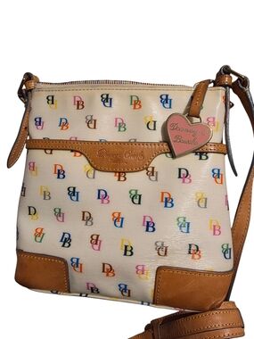 Dooney & Bourke Cream Multicolor DB Crossbody Bag